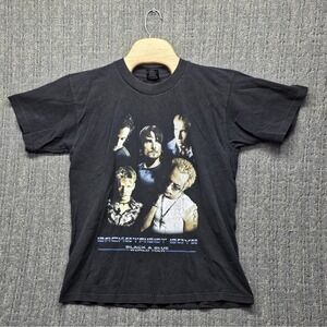 Vintage Backstreet Boys T-Shirt Black & Blue Tour 2001 Giant Tag Men's Large Y2K